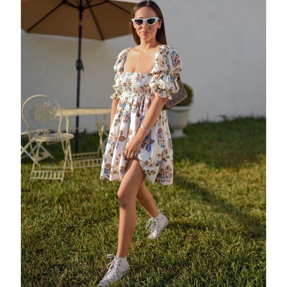 MISA Los Angeles | ‘Zadie’ Floral Smocked Babydoll Dress | Size M - Picture 13 of 14